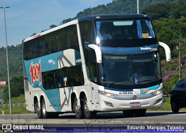 Auto Viação 1001 RJ 108.836 na cidade de Guapimirim, Rio de Janeiro, Brasil, por Eduardo  Marques Teixeira. ID da foto: 9933279.