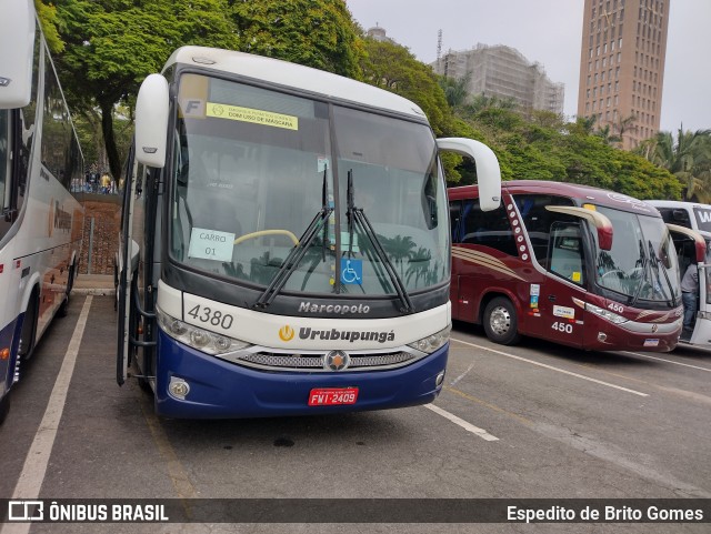 Auto Viação Urubupungá 4380 na cidade de Aparecida, São Paulo, Brasil, por Espedito de Brito Gomes. ID da foto: 9933484.