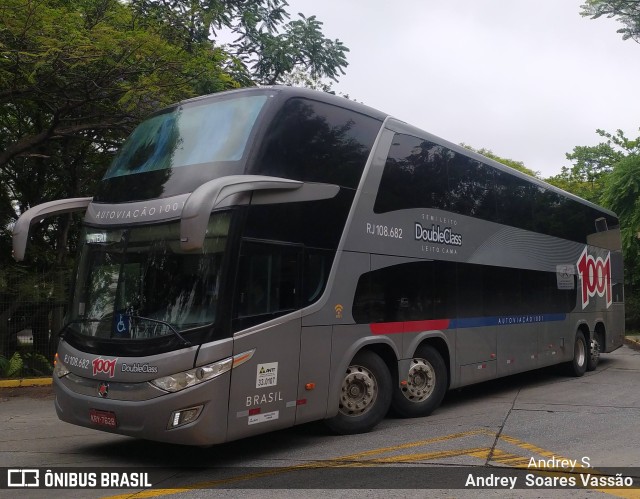 Auto Viação 1001 RJ 108.682 na cidade de São Paulo, São Paulo, Brasil, por Andrey  Soares Vassão. ID da foto: 9932707.