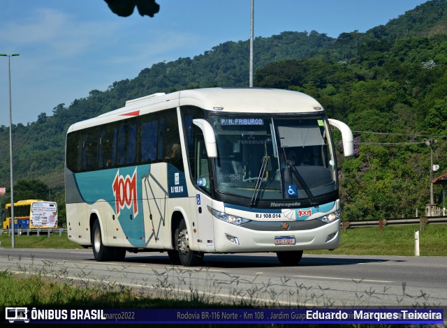 Auto Viação 1001 RJ 108.014 na cidade de Guapimirim, Rio de Janeiro, Brasil, por Eduardo  Marques Teixeira. ID da foto: 9933224.