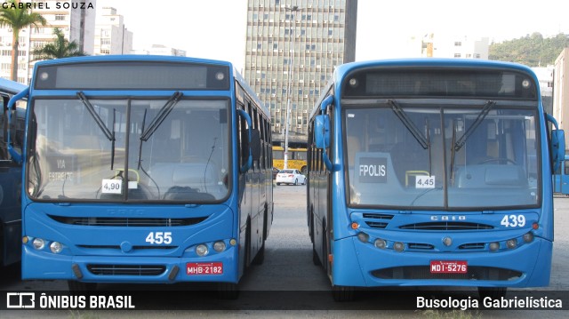 Biguaçu Transportes Coletivos Administração e Participação 455 na cidade de Florianópolis, Santa Catarina, Brasil, por Busologia Gabrielística. Número da foto: #9934494.
