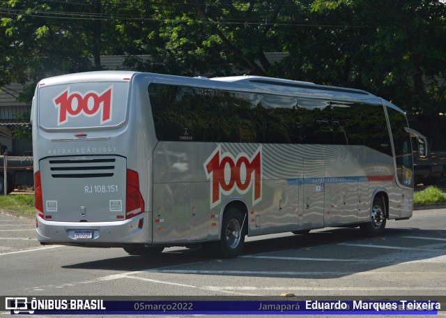 Auto Viação 1001 RJ 108.151 na cidade de Sapucaia, Rio de Janeiro, Brasil, por Eduardo  Marques Teixeira. ID da foto: 9933234.