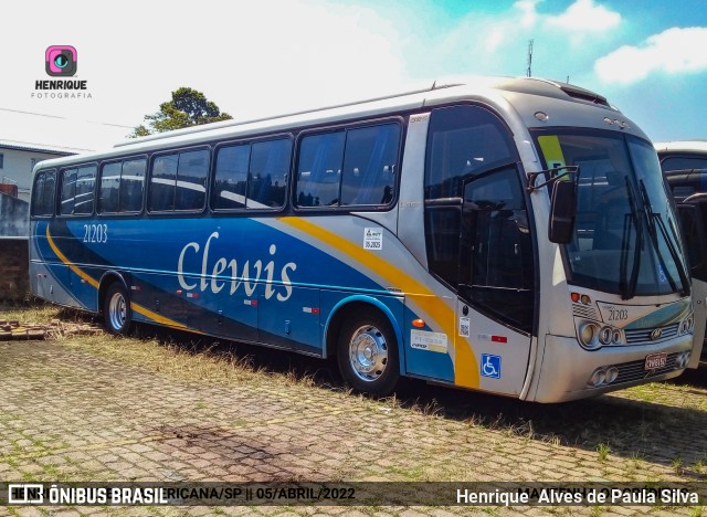 Viação Clewis 21203 na cidade de Americana, São Paulo, Brasil, por Henrique Alves de Paula Silva. ID da foto: 9934345.