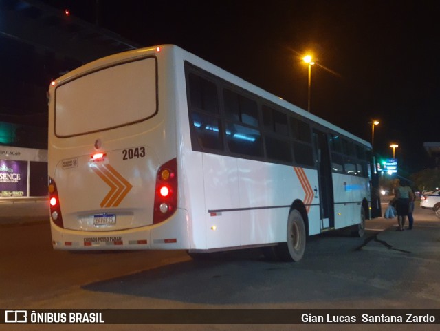 Transvida Transporte Coletivo 2043 na cidade de Ji-Paraná, Rondônia, Brasil, por Gian Lucas  Santana Zardo. Número da foto: #9933730.