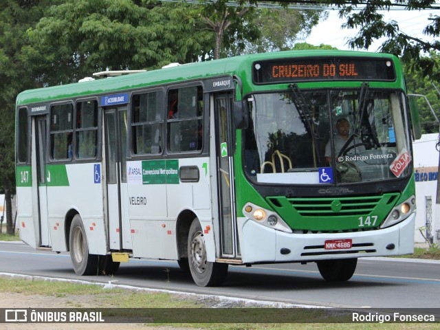 Auto Viação Veleiro 147 na cidade de Maceió, Alagoas, Brasil, por Rodrigo Fonseca. ID da foto: 9932582.