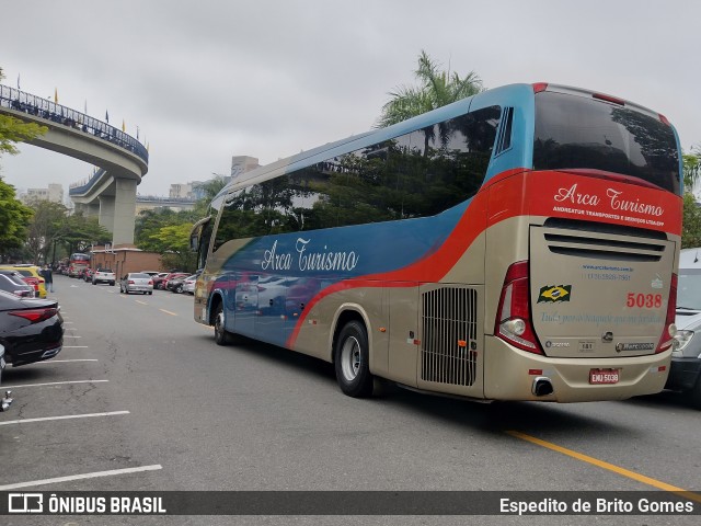 Arca Turismo 5038 na cidade de Aparecida, São Paulo, Brasil, por Espedito de Brito Gomes. Número da foto: #9933487.