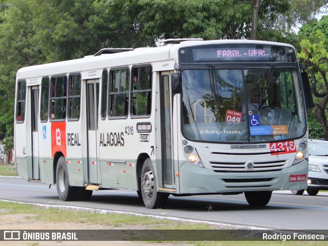 Real Alagoas de Viação 4316 na cidade de Maceió, Alagoas, Brasil, por Rodrigo Fonseca. Número da foto: #9932568.