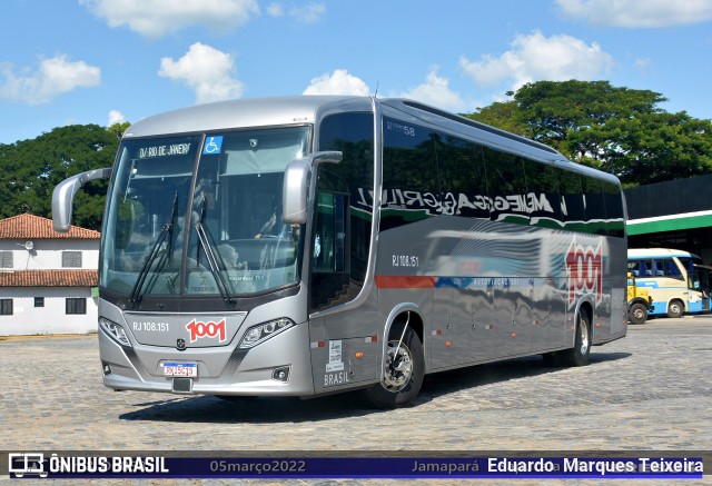 Auto Viação 1001 RJ 108.151 na cidade de Sapucaia, Rio de Janeiro, Brasil, por Eduardo  Marques Teixeira. ID da foto: 9933245.