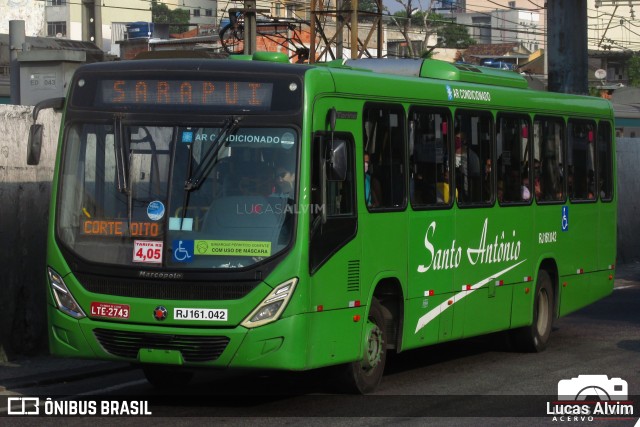 Transportes Santo Antônio RJ 161.042 na cidade de Duque de Caxias, Rio de Janeiro, Brasil, por Lucas Alvim. ID da foto: 9936226.