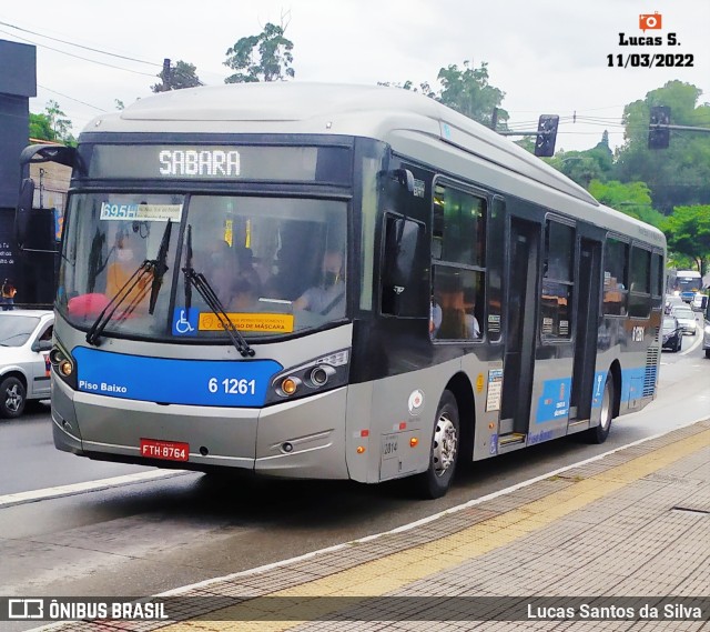 Viação Grajaú S.A. 6 1261 na cidade de São Paulo, São Paulo, Brasil, por Lucas Santos da Silva. Número da foto: #9937525.