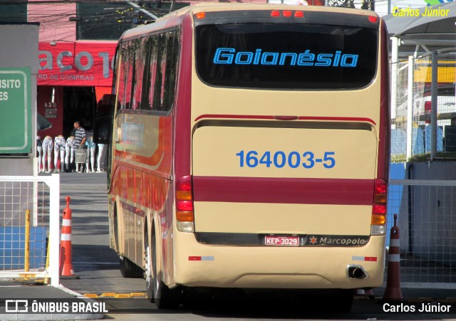Auto Viação Goianésia 164003-5 na cidade de Goiânia, Goiás, Brasil, por Carlos Júnior. ID da foto: 9938193.