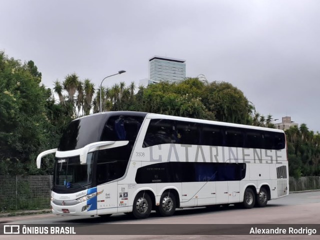 Auto Viação Catarinense 3508 na cidade de Curitiba, Paraná, Brasil, por Alexandre Rodrigo. ID da foto: 9938282.