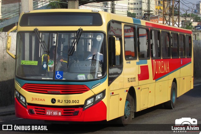 Auto Viação Jurema RJ 120.002 na cidade de Duque de Caxias, Rio de Janeiro, Brasil, por Lucas Alvim. Número da foto: #9936217.