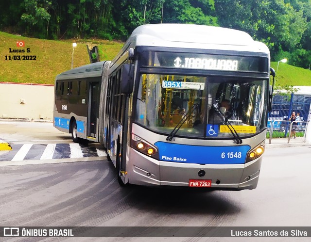Viação Grajaú S.A. 6 1548 na cidade de São Paulo, São Paulo, Brasil, por Lucas Santos da Silva. Número da foto: #9937519.
