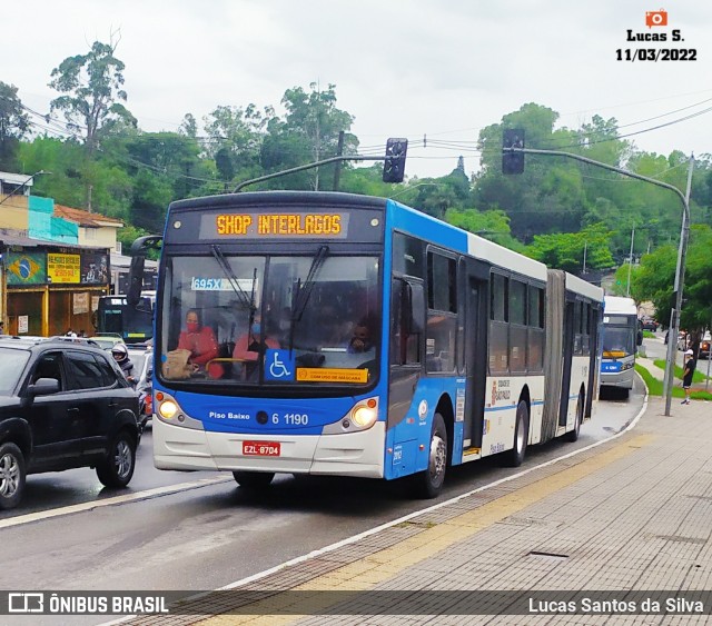 Viação Grajaú S.A. 6 1190 na cidade de São Paulo, São Paulo, Brasil, por Lucas Santos da Silva. Número da foto: #9937550.