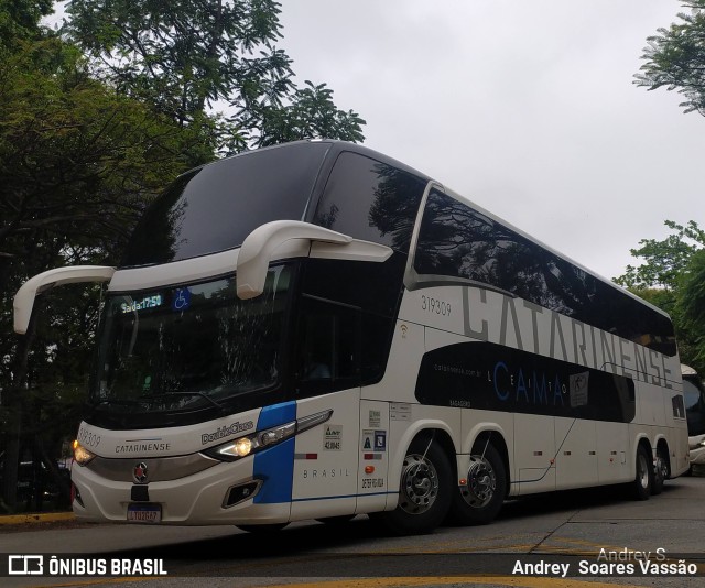 Auto Viação Catarinense 319309 na cidade de São Paulo, São Paulo, Brasil, por Andrey  Soares Vassão. Número da foto: #9936523.