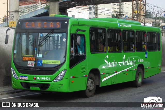 Transportes Santo Antônio RJ 161.034 na cidade de Duque de Caxias, Rio de Janeiro, Brasil, por Lucas Alvim. ID da foto: 9936195.