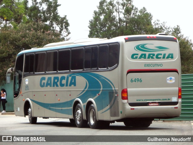 Viação Garcia 6496 na cidade de Curitiba, Paraná, Brasil, por Guilherme Neudorff. ID da foto: 9937312.