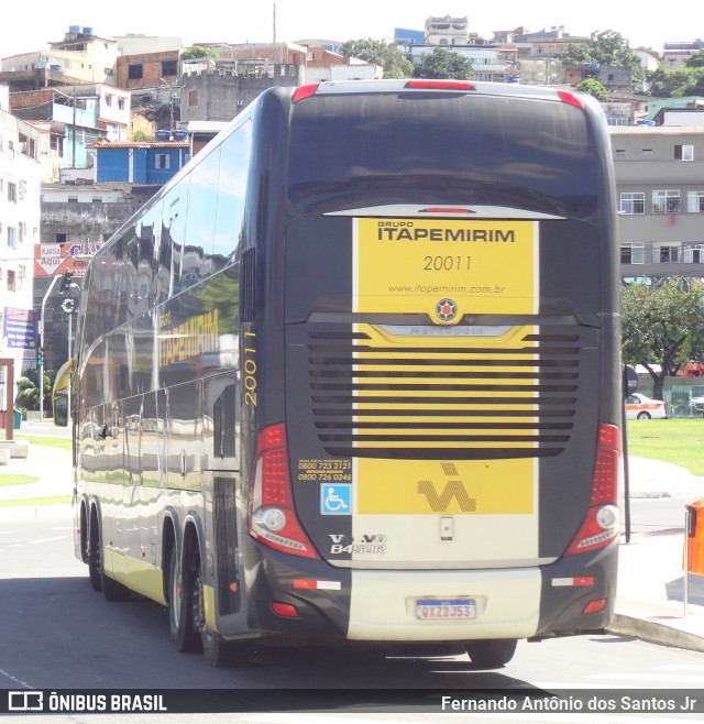 Viação Itapemirim 20011 na cidade de Vitória, Espírito Santo, Brasil, por Fernando Antônio dos Santos Jr. ID da foto: 9942312.