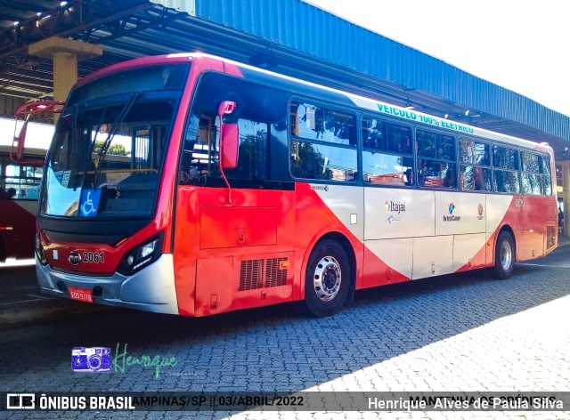 Itajaí Transportes Coletivos 2061 na cidade de Campinas, São Paulo, Brasil, por Henrique Alves de Paula Silva. ID da foto: 9942294.