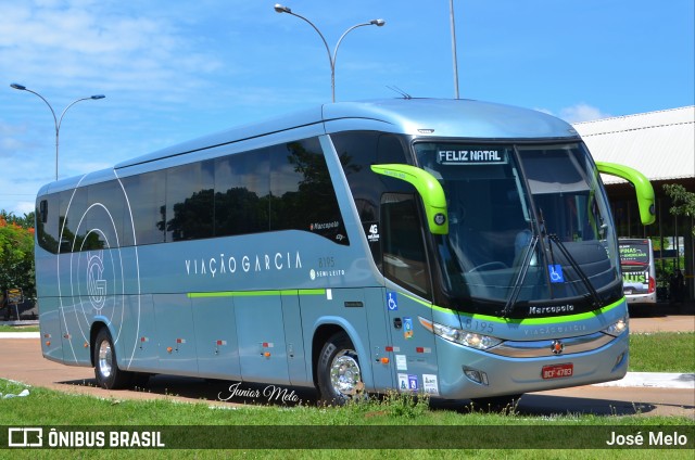 Viação Garcia 8195 na cidade de Maringá, Paraná, Brasil, por José Melo. Número da foto: #9945227.