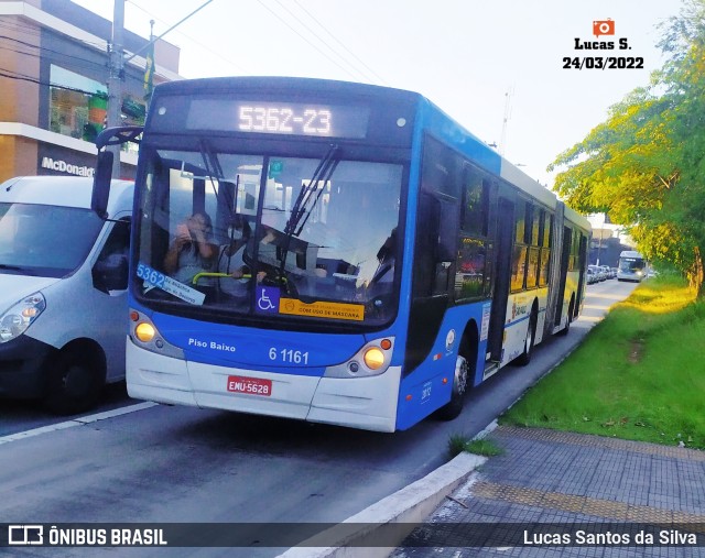 Viação Grajaú S.A. 6 1161 na cidade de São Paulo, São Paulo, Brasil, por Lucas Santos da Silva. Número da foto: #9943972.