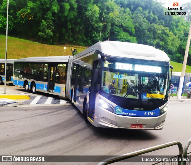 Viação Grajaú S.A. 6 1781 na cidade de São Paulo, São Paulo, Brasil, por Lucas Santos da Silva. Número da foto: #9942658.