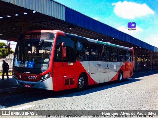 Itajaí Transportes Coletivos 2054 na cidade de Campinas, São Paulo, Brasil, por Henrique Alves de Paula Silva. ID da foto: 9942398.