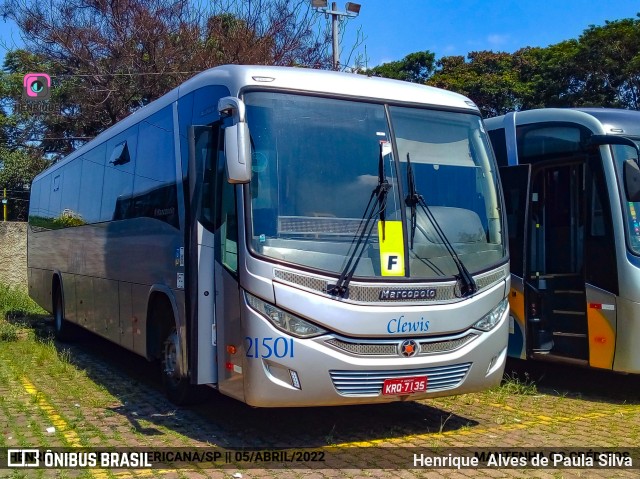 Viação Clewis 21501 na cidade de Americana, São Paulo, Brasil, por Henrique Alves de Paula Silva. ID da foto: 9943392.