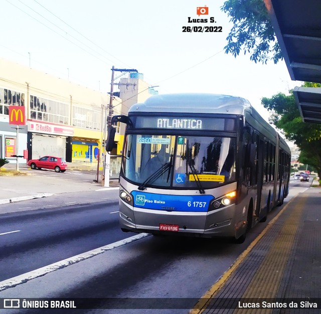 Viação Grajaú S.A. 6 1757 na cidade de São Paulo, São Paulo, Brasil, por Lucas Santos da Silva. Número da foto: #9944029.