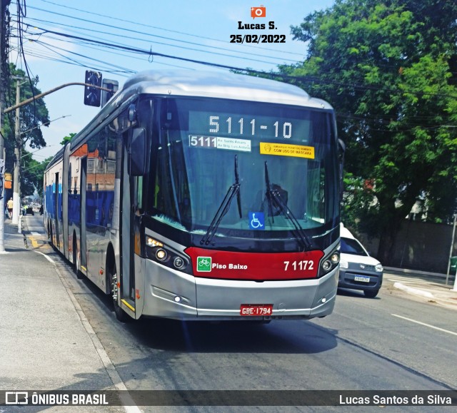 Viação Campo Belo 7 1172 na cidade de São Paulo, São Paulo, Brasil, por Lucas Santos da Silva. Número da foto: #9942677.