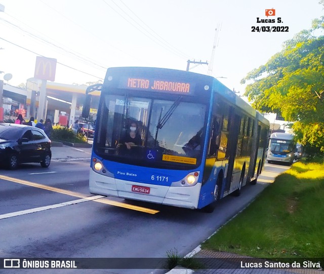 Viação Grajaú S.A. 6 1171 na cidade de São Paulo, São Paulo, Brasil, por Lucas Santos da Silva. Número da foto: #9943963.