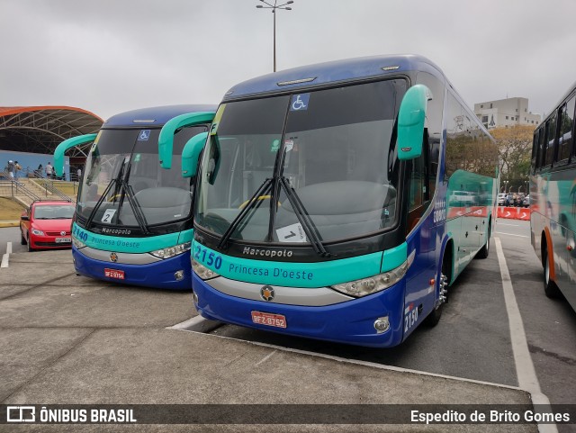 Princesa D'Oeste Fretamento e Turismo 2150 na cidade de Aparecida, São Paulo, Brasil, por Espedito de Brito Gomes. ID da foto: 9942819.