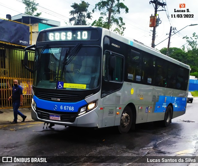 Transwolff Transportes e Turismo 6 6768 na cidade de São Paulo, São Paulo, Brasil, por Lucas Santos da Silva. Número da foto: #9943980.