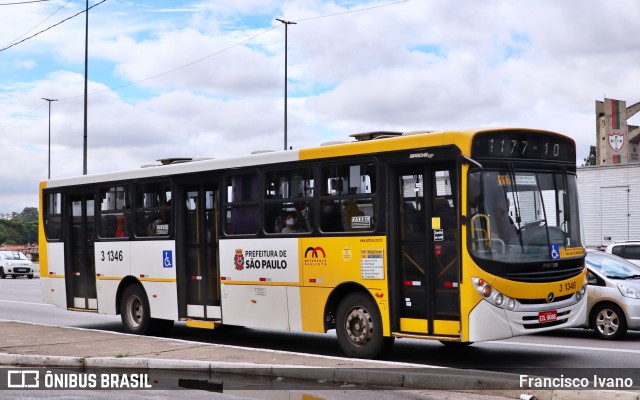 Viação Metrópole Paulista - Zona Leste 3 1346 na cidade de São Paulo, São Paulo, Brasil, por Francisco Ivano. Número da foto: #9947886.