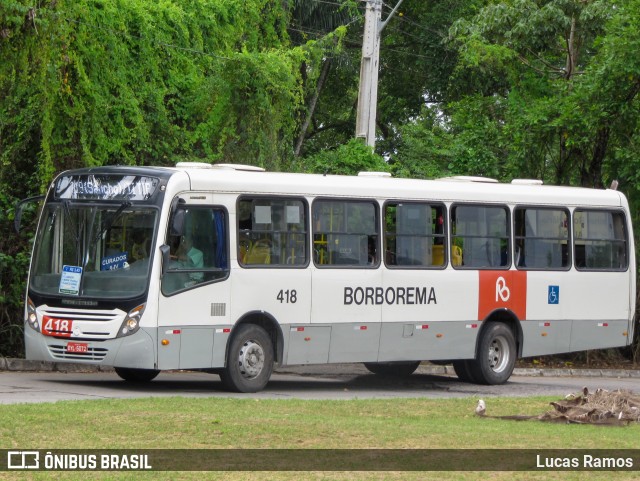 Borborema Imperial Transportes 418 na cidade de Recife, Pernambuco, Brasil, por Lucas Ramos. ID da foto: 9945609.