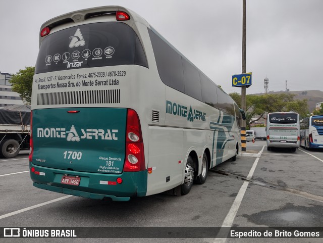 Transportadora Turística Monte Serrat 1700 na cidade de Aparecida, São Paulo, Brasil, por Espedito de Brito Gomes. Número da foto: #9947119.