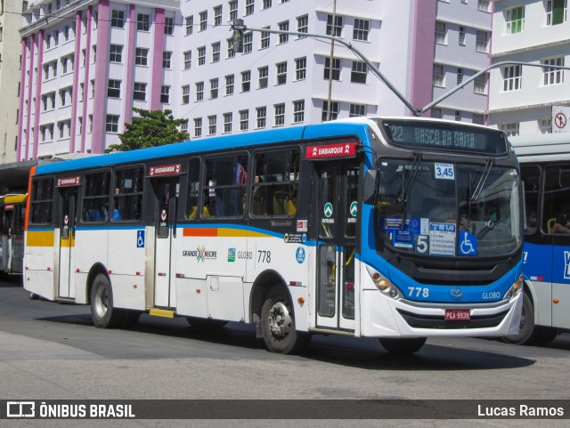 Transportadora Globo 778 na cidade de Recife, Pernambuco, Brasil, por Lucas Ramos. ID da foto: 9945572.