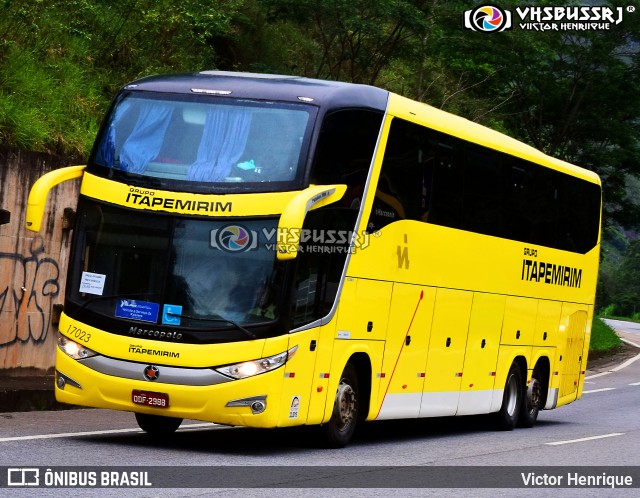 Viação Itapemirim 17023 na cidade de Petrópolis, Rio de Janeiro, Brasil, por Victor Henrique. Número da foto: #9947333.