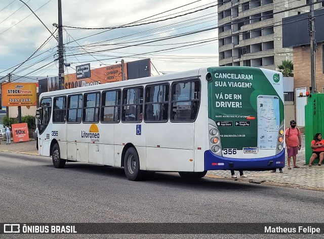 Litorânea Transportes 356 na cidade de Natal, Rio Grande do Norte, Brasil, por Matheus Felipe. ID da foto: 9950643.