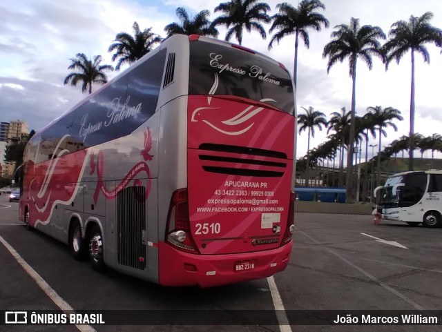 Expresso Paloma 2510 na cidade de Aparecida, São Paulo, Brasil, por João Marcos William. Número da foto: #9948750.