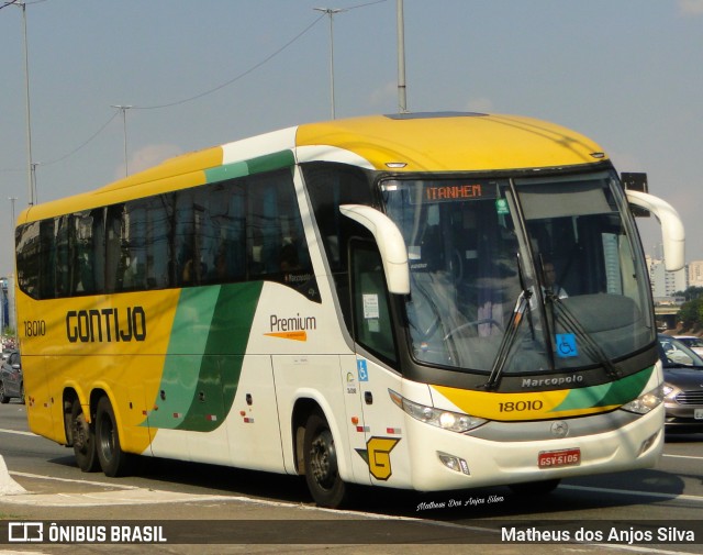 Empresa Gontijo de Transportes 18010 na cidade de São Paulo, São Paulo, Brasil, por Matheus dos Anjos Silva. ID da foto: 9948872.