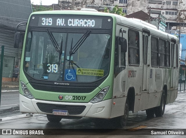 Auto Ônibus Líder 0921017 na cidade de Manaus, Amazonas, Brasil, por Samuel Oliveira. ID da foto: 9950312.
