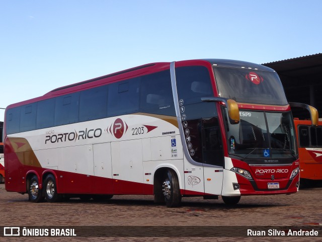 Auto Viação Porto Rico 2203 na cidade de Timon, Maranhão, Brasil, por Ruan Silva Andrade. ID da foto: 9949174.