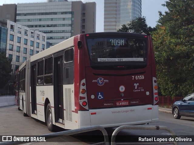 Viação Gatusa Transportes Urbanos 7 6159 na cidade de São Paulo, São Paulo, Brasil, por Rafael Lopes de Oliveira. ID da foto: 9949163.