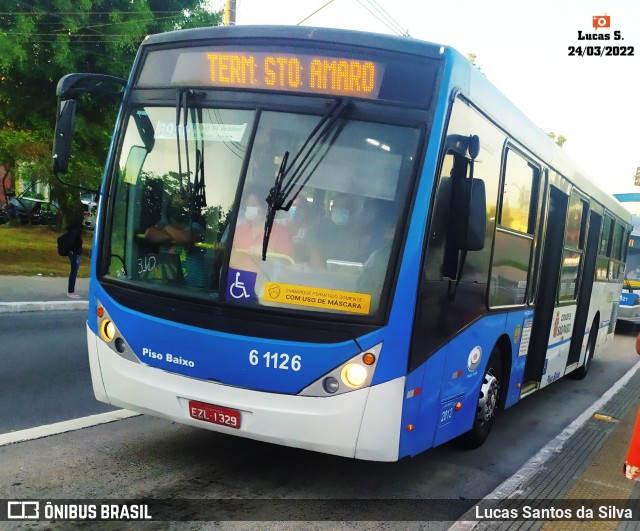 Viação Grajaú S.A. 6 1126 na cidade de São Paulo, São Paulo, Brasil, por Lucas Santos da Silva. Número da foto: #9949121.
