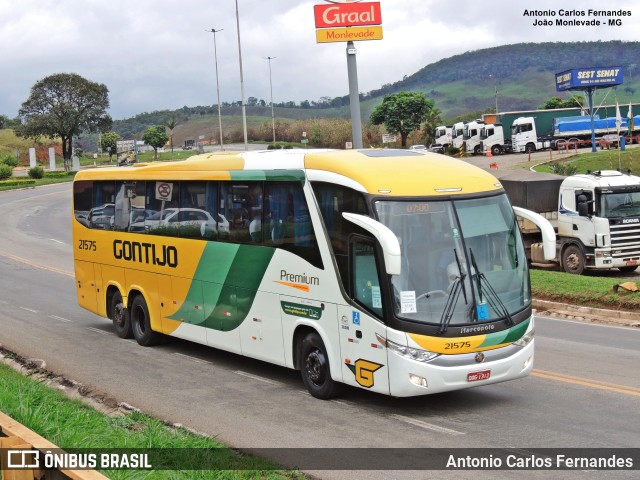 Empresa Gontijo de Transportes 21575 na cidade de João Monlevade, Minas Gerais, Brasil, por Antonio Carlos Fernandes. ID da foto: 9949556.