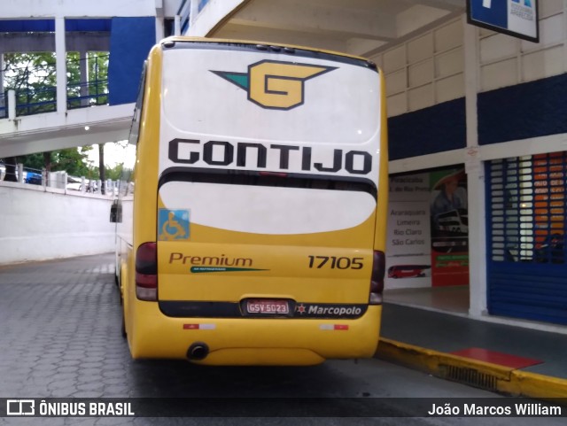 Empresa Gontijo de Transportes 17105 na cidade de Aparecida, São Paulo, Brasil, por João Marcos William. ID da foto: 9950624.