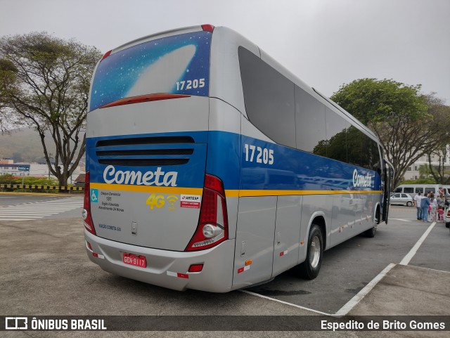 Viação Cometa 17205 na cidade de Aparecida, São Paulo, Brasil, por Espedito de Brito Gomes. Número da foto: #9950298.