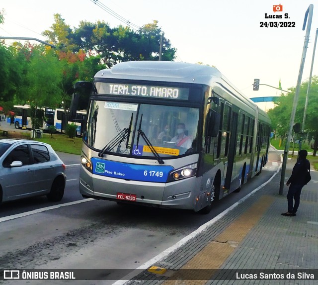 Viação Grajaú S.A. 6 1749 na cidade de São Paulo, São Paulo, Brasil, por Lucas Santos da Silva. ID da foto: 9951009.